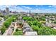 Aerial view showing the property's proximity to downtown city skyline at 925 Fayette St, Indianapolis, IN 46202