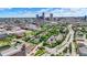 Aerial view of the property featuring the downtown city skyline at 925 Fayette St, Indianapolis, IN 46202