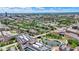 Wide aerial shot featuring buildings, greenery, and city views, showcasing a neighborhood with a mix of old and new architecture at 925 Fayette St, Indianapolis, IN 46202