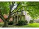 Charming two-story home with a cozy front porch and mature trees, providing a welcoming curb appeal at 925 Fayette St, Indianapolis, IN 46202