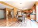 Bright dining space with hardwood floors, pendant lighting, and an open layout at 977 Canary Creek Dr, Franklin, IN 46131