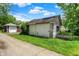Exterior view of the detached garage, showcasing its functional design and access point at 1138 N Oxford St, Indianapolis, IN 46201