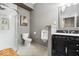 Modern bathroom with glass-enclosed shower, sleek vanity, and contemporary fixtures offering a spa-like experience at 11404 Hanbury Manor Blvd, Noblesville, IN 46060