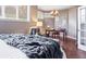 Bedroom with hardwood floors, natural light, a desk, and cozy accents at 11404 Hanbury Manor Blvd, Noblesville, IN 46060