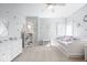 Well-lit bedroom featuring a daybed, dresser, and carpeted floor at 11404 Hanbury Manor Blvd, Noblesville, IN 46060