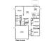 Floor plan showcasing a functional layout with three bedrooms, two bathrooms, and an open-concept living area at 1170 Mcbride St, Greenfield, IN 46140