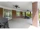 Covered patio with ceiling fans and a barbecue grill at 11984 Talnuck Cir, Fishers, IN 46037