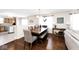 Dining room featuring hardwood floors and is adjacent to the kitchen at 1222 Grand Canyon Ct, Franklin, IN 46131