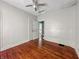 Bedroom featuring hardwood floors and a ceiling fan at 145 S 7Th Ave, Beech Grove, IN 46107