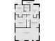 Detailed floor plan showcasing layout including two bedrooms, bathroom, living room, kitchen, and dining area at 145 S 7Th Ave, Beech Grove, IN 46107
