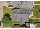 Aerial rooftop perspective of a home showcasing its architectural roof at 1627 Pleasant St, Indianapolis, IN 46203