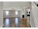 Spacious living room with hardwood floors, fireplace, and plenty of natural light at 1704 Beach St, Greenwood, IN 46143
