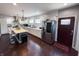 Spacious kitchen with white cabinets, stainless steel appliances and a center island at 201 N Tacoma Ave, Indianapolis, IN 46201