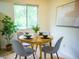 Bright dining area with a round table set for four, complemented by a large window at 21 Roderick Ct, Beech Grove, IN 46107