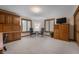 Bright bedroom features custom wood built-ins and cabinets at 2411 N County Road 500 W, Muncie, IN 47304