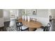 Bright dining room showcasing a wood table with elegant decor and stylish seating arrangement at 2485 Alexandra Dr, Carmel, IN 46074