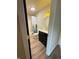 Stylish bathroom with black vanity, gold fixtures, and shower-tub combination at 258 Riverwood Dr, Noblesville, IN 46062