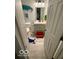 This bathroom features -friendly step stool and decorative shark accents at 2637 Grand Fir Dr, Greenwood, IN 46143