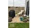 Outdoor patio featuring stylish furniture, potted plants, and a grill, creating a cozy backyard space at 2637 Grand Fir Dr, Greenwood, IN 46143