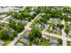 Overhead shot of a quiet residential neighborhood featuring lush green trees at 3106 N Harding St, Indianapolis, IN 46208