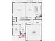 First floor floorplan featuring a great room, kitchen, dining area, flex space, and a two-car garage at 354 N Grand Oak Dr, Mooresville, IN 46158