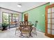 Charming dining area with a round table, decorative chairs, and natural light from a large window at 4244 Asbury St, Indianapolis, IN 46227