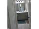 Bathroom view featuring a vanity with a marble countertop and a blue bathmat at 4303 W County Road 200 S Rd, Danville, IN 46122