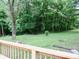 Backyard view from deck with mature trees at 4675 N Herbemont Rd, Martinsville, IN 46151