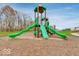 Well-equipped community playground for children, featuring slides and climbing structures in a safe environment at 469 Hidden Hills Way, Pittsboro, IN 46167