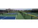Outdoor pickleball courts featuring blue and green surfaces with nets in a fenced-in area at 4960 Silverbell Dr, Plainfield, IN 46168