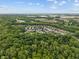 An aerial view shows homes nestled amongst trees and green space in a well-planned community at 5640 High Vista Cir, Indianapolis, IN 46234