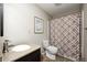 Standard full bathroom with shower/tub combo and single sink vanity at 5739 Paradise Dr, Martinsville, IN 46151