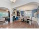 Open floor plan featuring large dining room and living room with fireplace at 6337 Ederline Ln, Noblesville, IN 46062
