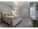 Cozy bedroom with neutral tones, a large window, and comfortable furnishings at 6450 Holliday E Dr, Indianapolis, IN 46260