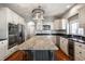 Modern kitchen with white cabinets, granite countertops, stainless steel appliances, and a center island at 6649 Braemar S Ave, Noblesville, IN 46062