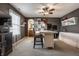 Multi-purpose room with a unique island, crafting space, and storage at 6649 Braemar S Ave, Noblesville, IN 46062