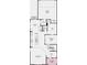 First floor layout featuring a dining room, kitchen, flex room, great room, and a two-car garage at 9160 Anthem Ave, Plainfield, IN 46168