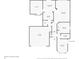 This floor plan features three bedrooms, one bathroom, a living room, kitchen, dining room, foyer, and garage at 11040 Brave Ct, Indianapolis, IN 46236