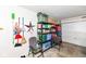 Organized garage with ample storage shelves and room for parking at 11692 Seven Oaks Dr, Fishers, IN 46038
