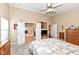 Spacious primary bedroom with ensuite bathroom featuring an open layout at 11692 Seven Oaks Dr, Fishers, IN 46038