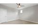 Bright bedroom featuring neutral walls, carpet, ceiling fan and a window that provides ample natural light at 13048 Minden Dr, Fishers, IN 46037