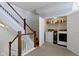 Laundry room with washer, dryer, and storage shelves at 13048 Minden Dr, Fishers, IN 46037