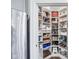 Walk-in pantry with multiple shelves and a variety of well-organized food items at 14458 Carlow Run, Carmel, IN 46074