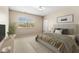 Relaxing bedroom with large window, soft carpet and neutral tones at 15421 Bowie Dr, Westfield, IN 46074