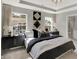 Cozy bedroom with large windows, stylish decor, and side table with a lamp at 17717 Remy Rd, Noblesville, IN 46062