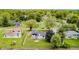 Aerial view of a home nestled in a neighborhood featuring a lush yard and inviting backyard space at 203 Leerkamp Dr, Franklin, IN 46131
