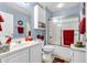 Comfortable bathroom featuring a shower/tub and a mirror at 2044 Flamingo Way, Franklin, IN 46131