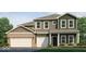 Charming two-story home with a brick and siding exterior, a three-car garage, and a well-manicured lawn at 2287 Oakmont Dr, Plainfield, IN 46168