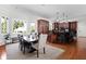 Open dining area combines kitchen and dining with stainless appliances and bar seating at 24 Shannon Rd, Zionsville, IN 46077