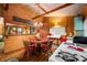 Unique kitchen with retro appliances and rustic wood paneling at 2781 E Vandalia Rd, Flat Rock, IN 47234